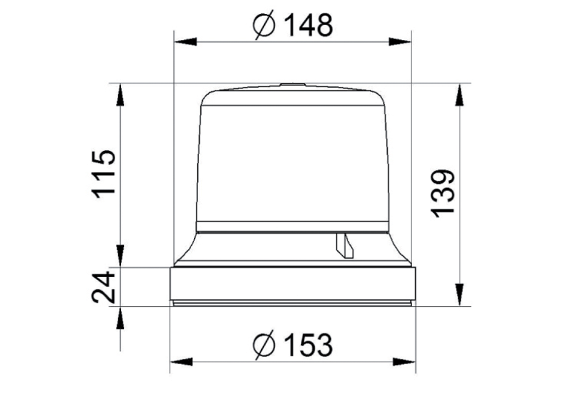 Gyrophare flash LED SATELIGHT XL (ISO 3 points)